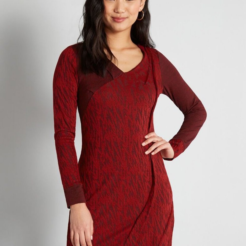 NWT Joe Brown for ModCloth red longsleeve dress